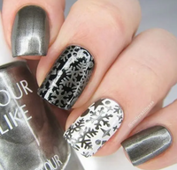 Chrome "Jet Black" Stamping Polish - Colour Alike