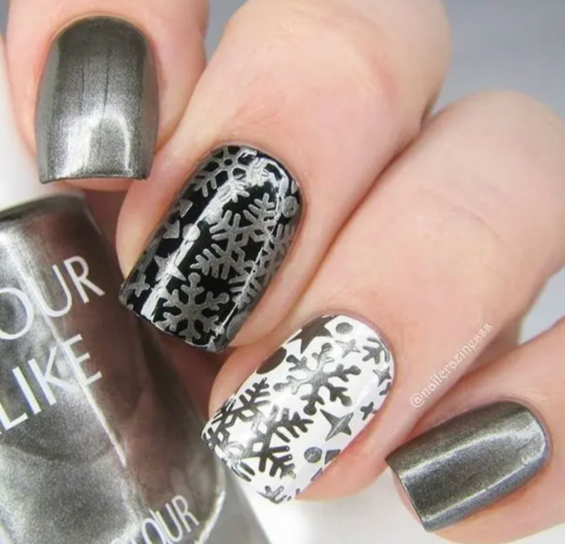 Chrome "Jet Black" Stamping Polish - Colour Alike