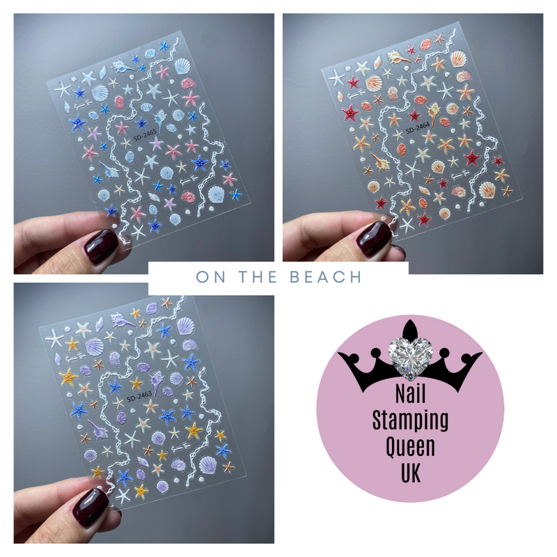 On The Beach Stickers - 3 colourways